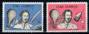LOT W KOSMOS KUBA MI.1033-1034**