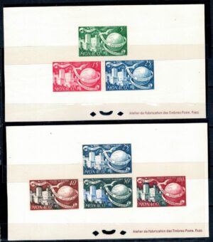UPU MONAKO MI.BL.401-407** WYDANIE MINISTERIALNE KOMPLET