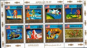 LOT W KOSMOS AJMAN MI.ARK.593-600 KASOWANE