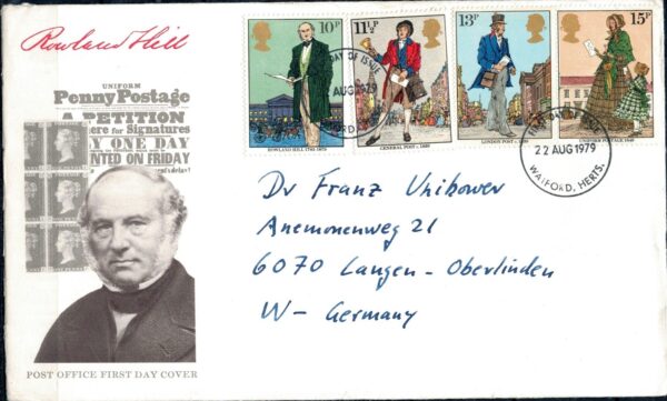 FDC SŁAWNI LUDZIE ANGLIA MI.804-807 NR4