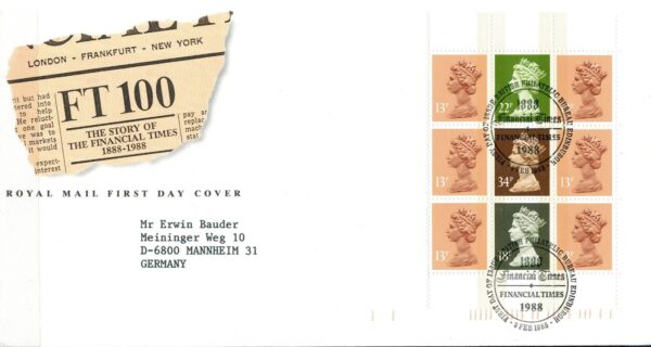 FDC KRÓLOWA ELŻBIETA II ANGLIA MI.H-BLATT.144