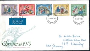 FDC BOŻE NARODZENE ANGLIA MI.812-816 NR3