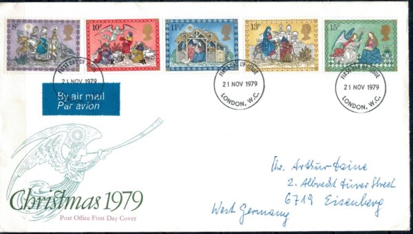 FDC BOŻE NARODZENE ANGLIA MI.812-816 NR3