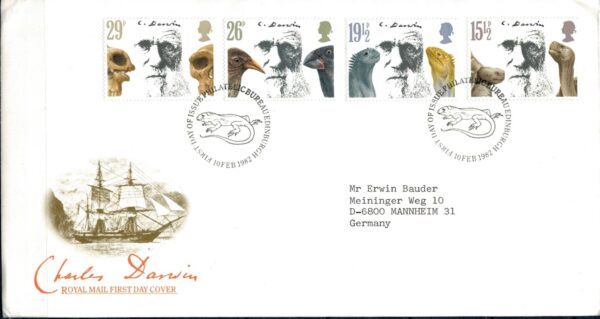 FDC SŁAWNI LUDZIE ANGLIA MI.906-909