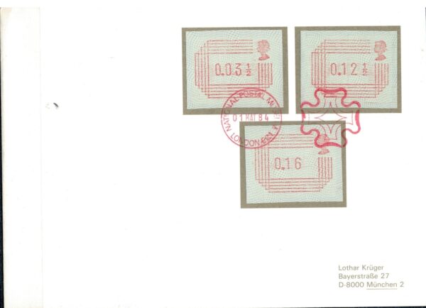 FDC ZNACZEK Z AUTOMATU ANGLIA MI.1 NR1