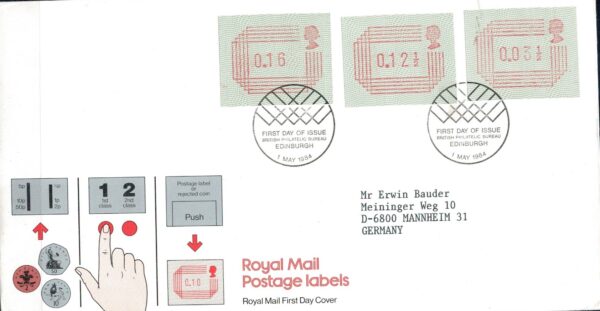 FDC ZNACZKI Z AUTOMATU ANGLIA MI.1 NR2