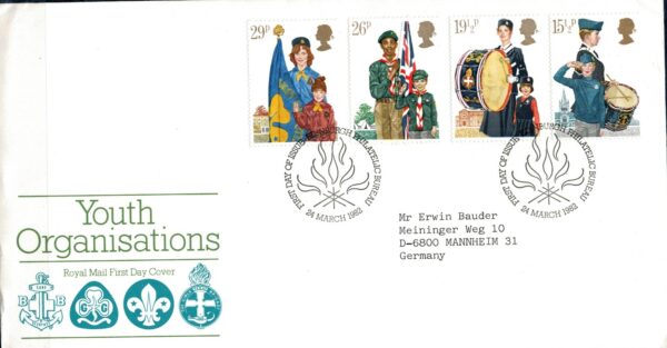 FDC SKAUTING ANGLIA MI.910-913