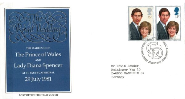 FDC KAROL I DIANA ANGLIA MI.884-885