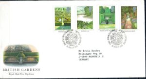 FDC OGRODY ANGLIA MI.962-965
