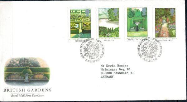 FDC OGRODY ANGLIA MI.962-965