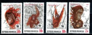 ORANGUTANY INDONEZJA MI.1291-1294**