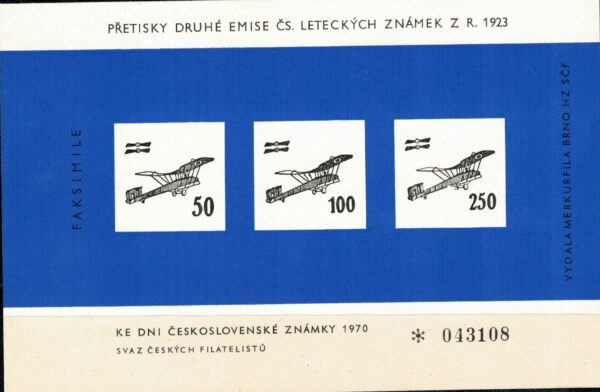 LOTNICTWO CZECHOSŁOWACJA MI.198-201** CZARNODRUK
