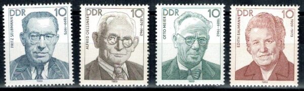 SŁAWNI LUDZIE DDR MI.3222-3225**