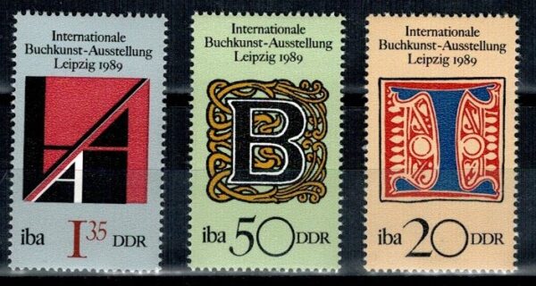 MIĘDZYNARODOWA WYSTAWA SZTUKI KSIĄŻKI DDR MI.3245-3247**