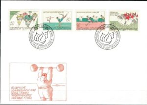 FDC OLIMPIADA LETNIA LIECHTENSTEIN MI.947-950