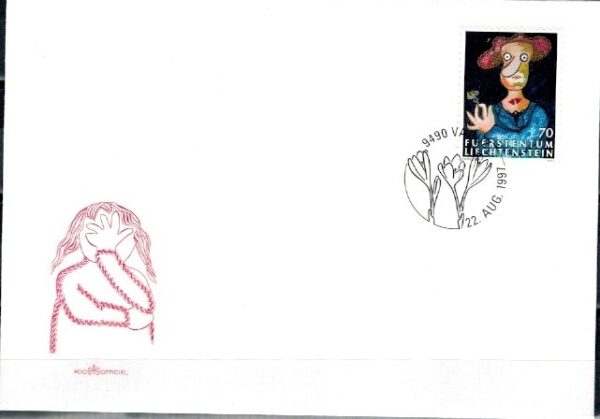 FDC MALARSTWO LIECHTENSTEIN MI.1158