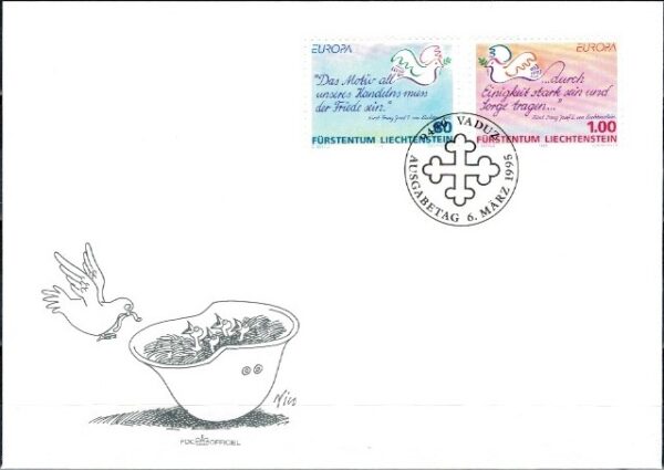 FDC EUROPA LIECHTENSTEIN MI.1103-1104