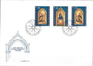 FDC BOŻE NARODZENIE LIECHTENSTEIN MI.1120-1122