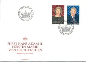 FDC SŁAWNI LUDZIE LIECHTENSTEIN MI.1024-1025