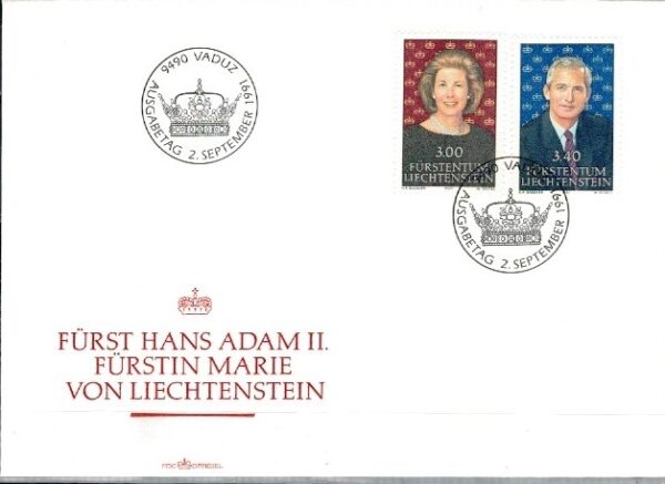 FDC SŁAWNI LUDZIE LIECHTENSTEIN MI.1024-1025