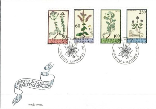 FDC FLORA LIECHTENSTEIN MI.1069-1072