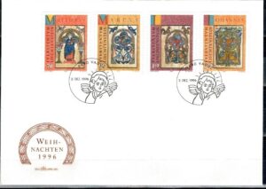 FDC BOŻE NARODZENIE LIECHTENSTEIN MI.1141-1144