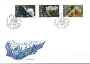 FDC MINERAŁY LIECHTENSTEIN MI.1093-1095