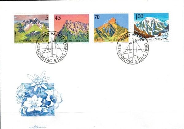 FDC GÓRY LIECHTENSTEIN MI.993-996
