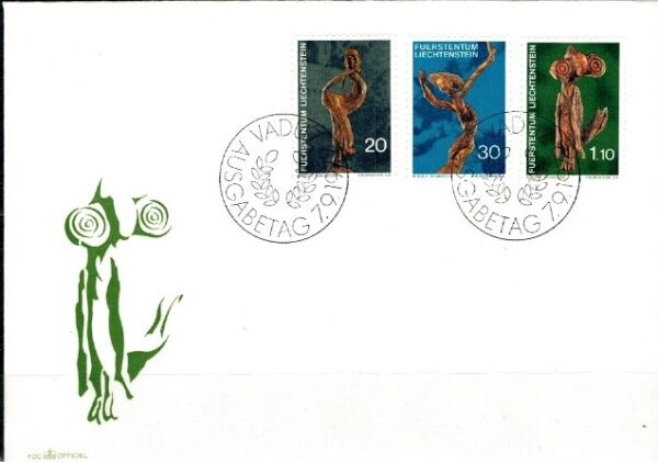 FDC SZTUKA LIECHTENSTEIN MI.567-569