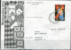 FDC BOŻE NARODZENIE LIECHTENSTEIN MI.578 NR1