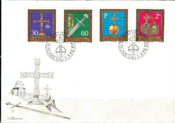 FDC SZTUKA LIECHTENSTEIN MI.625-628