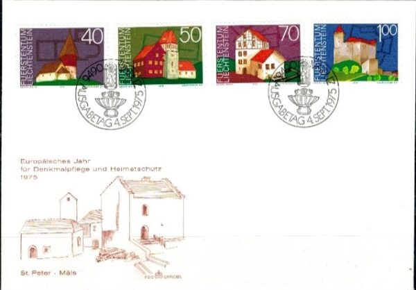 FDC ARCHITEKTURA LIECHTENSTEIN MI.630-633