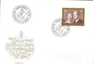 FDC SŁAWNI LUDZIE LIECHTENSTEIN MI.614 NR1