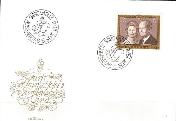 FDC SŁAWNI LUDZIE LIECHTENSTEIN MI.614 NR1