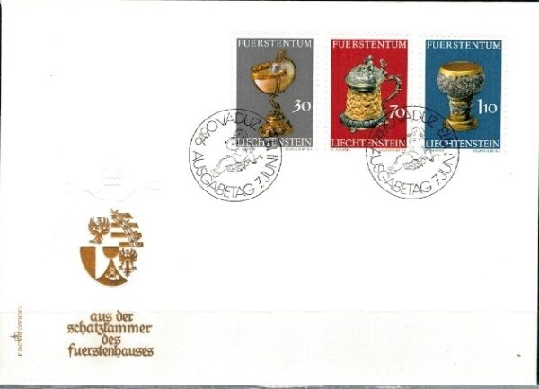 FDC SZTUKA LIECHTENSTEIN MI.587-589