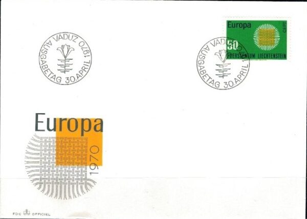 FDC EUROPA CEPT LIECHTENSTEIN MI.525