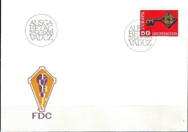 FDC EUROPA CEPT LIECHTENSTEIN MI.495
