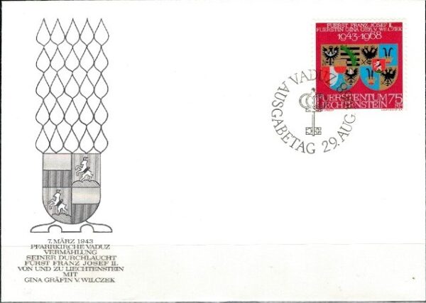 FDC HERBY LIECHTENSTEIN MI.496
