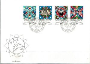 FDC ZNAKI ZODIAKU LIECHTENSTEIN MI.658-661
