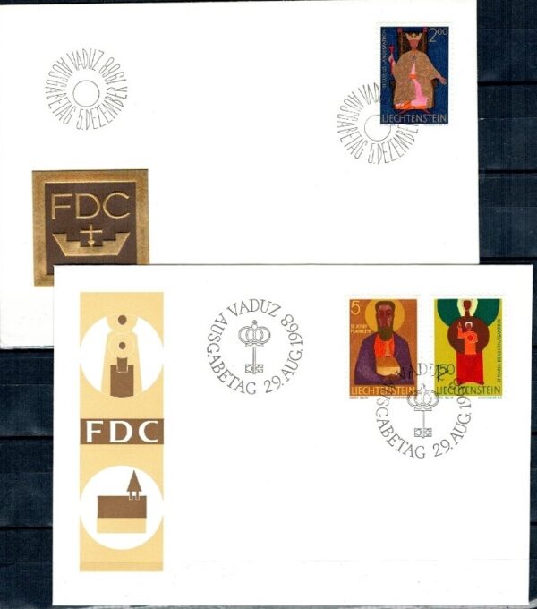 FDC SZTUKA LIECHTENSTEIN MI.500-502