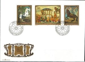 FDC MALARSTWO LIECHTENSTEIN MI.717-719