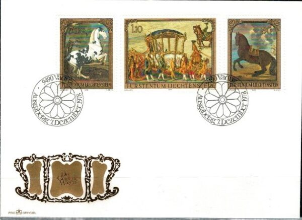 FDC MALARSTWO LIECHTENSTEIN MI.717-719