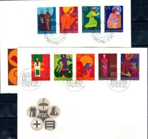 FDC MALARSTWO LIECHTENSTEIN MI.486-494