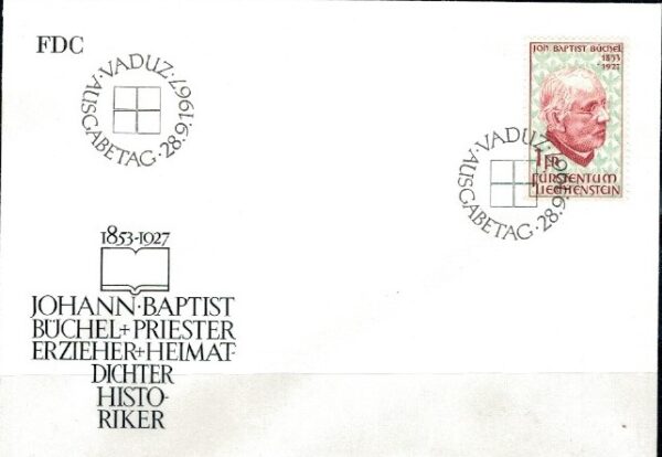 FDC SŁAWNI LUDZIE LIECHTENSTEIN MI.480