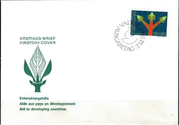 FDC FLORA LIECHTENSTEIN MI.485