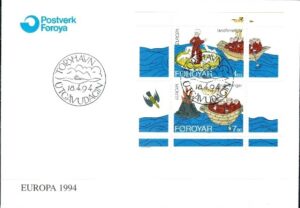 FDC EUROPA WYSPY OWCZE MI.BL.7