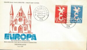 FDC EUROPA CEPT HOLANDIA MI.718-719 NR1