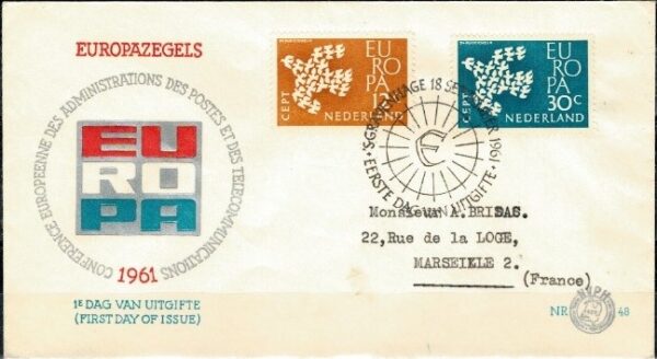 FDC EUROPA CEPT HOLANDIA MI.765-766 NR1
