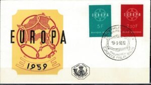 FDC EUROPA CEPT BELGIA MI.1164-1165 NR1