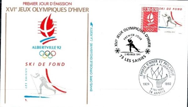 FDC OLIMPIADA ZIMOWA FRANCJA MI.2816